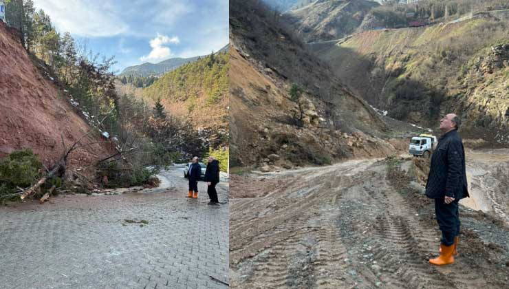 Başkan Elçin, Heyelan Bölgesinde İncelemede Bulundu