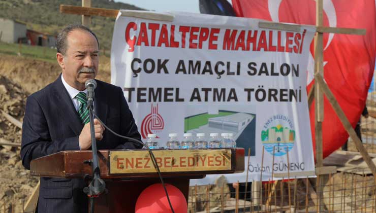 Başkan Gürkan, Enez'de Temel Atma Törenine Katıldı
