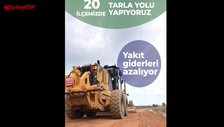 Balıkesir Büyükşehir Belediye Başkanı Ahmet Akın 20 İlçede Tarım arazilerine tarla yolu yapılacağını açıkladı.