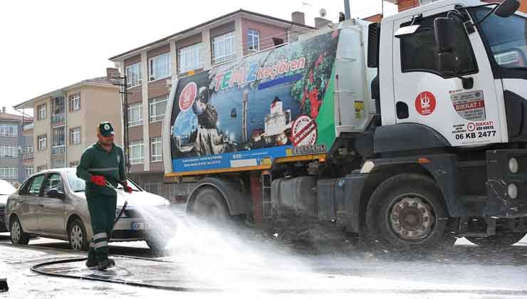 Keçiören'de Sokaklarda Bahar Temizliği
