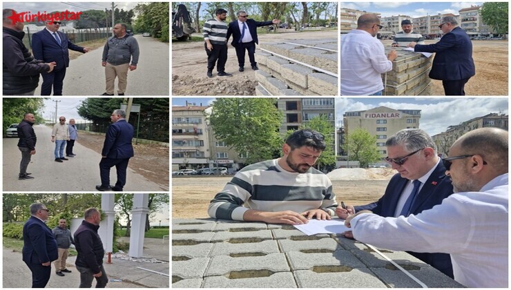 Yalova Belediye Başkanı Mehmet Gürel, yıkılan Yalova Belediyesi binası ve Tatil Park’ta incelemelerde bulundu.