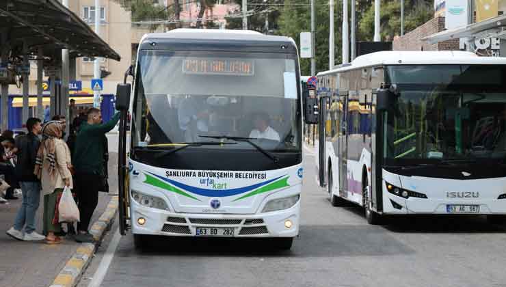 Bayramda Şanlıurfa'da 3 Gün Ulaşım Ücretsiz
