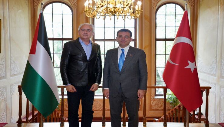 İBB Başkanı Ekrem İmamoğlu, Ramallah Belediye Başkanı Issa Raja Kassis’i misafir etti. İsrail’in ağır saldırısı karşısında, Filistin halkının haklı mücadelesinin yanında olduklarını vurgulayan İmamoğlu, İstanbul özelinde de aynı duyarlılığı sürdürdüklerinin altını çizdi.