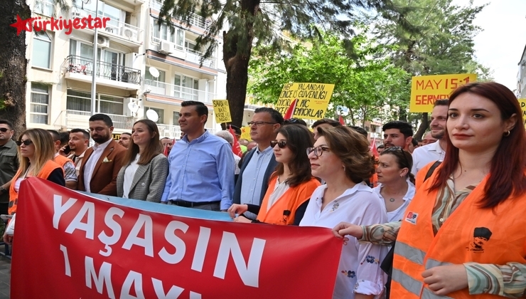 Manisa Emek Demokrasi ve Barış Platformu, 1 Mayıs Emek ve Demokrasi Günü dolayısıyla Manisa’da yürüyüş ve miting düzenledi.