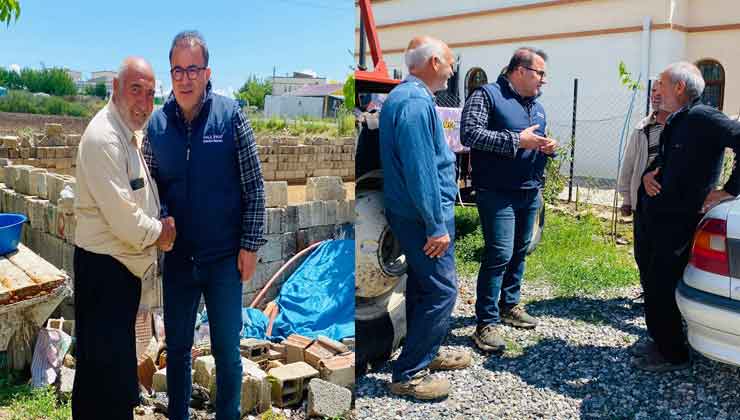 Başkan Halil Fırat Kapı Kapı Dolaşıyor