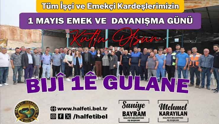 Halfeti Eş Başkanlardan 1 Mayıs Mesajı