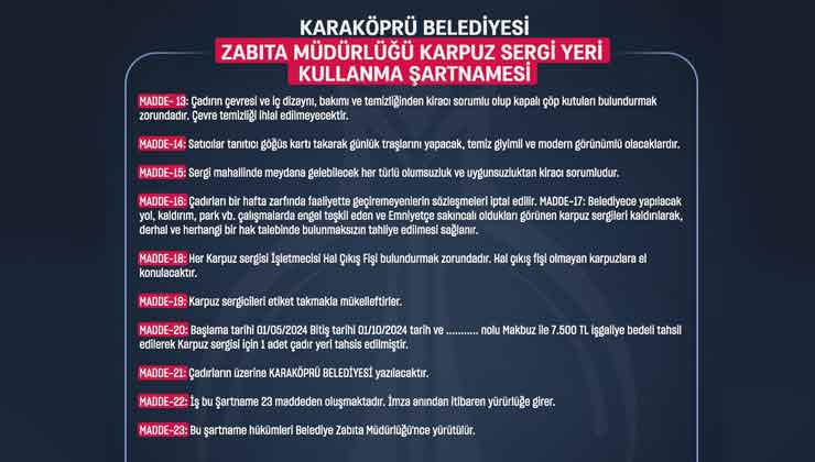 Karaköprü'de Karpuz Sergilerine Yeni Düzenleme