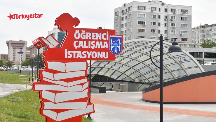 Ankara Büyükşehir Belediyesi kente kazandırdığı çalışma istasyonlarıyla öğrencilerin yanında olmaya devam ediyor.