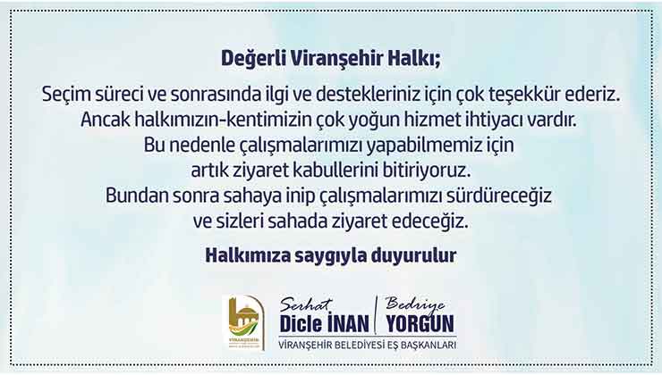 Eş Başkan Yorgun ve İnan'dan Açıklama