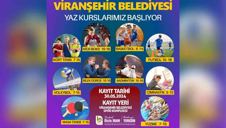 Viranşehir'de Yaz Kursları Kaydı Başladı