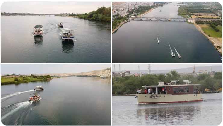 Birecik'te Gemi ve Teknelerle Tur Başladı