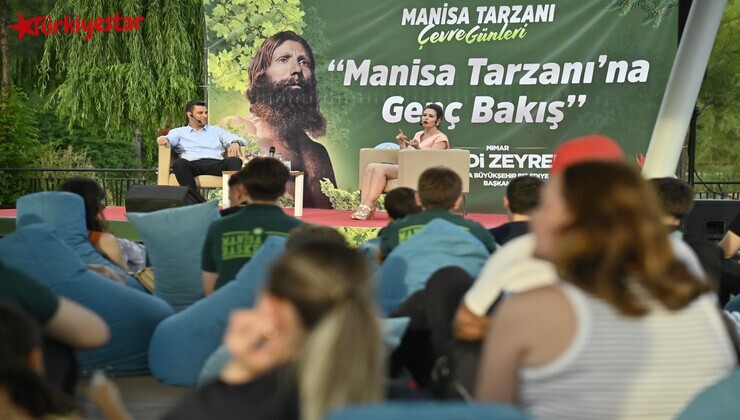 Başkan Ferdi Zeyrek, Pelin Batu’nun moderatörlüğünü yaptığı ‘Manisa Tarzanı’na Genç Bakış’ söyleşisinde Manisalı gençlerle buluştu.