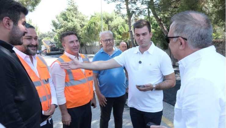 Bodrum'da Asfalt Çalışmalarını İncelendi
