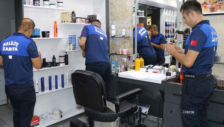 Haliliye Zabıtasından Berberlere Denetim