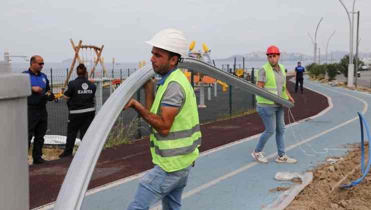 Bodrum'da Mahallelere Aydınlatma Direği