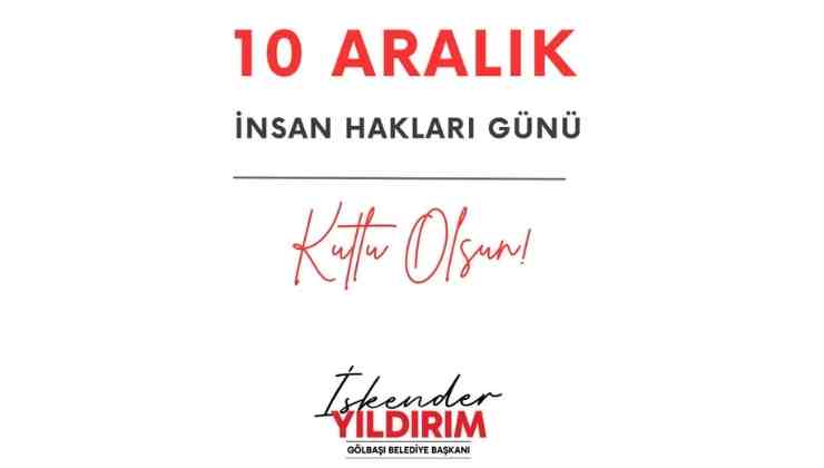 Başkan Yıldırım'dan İnsan Hakları Vurgusu