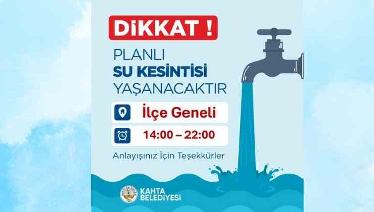 Kahta'da İçme Suyu Kesintisi!