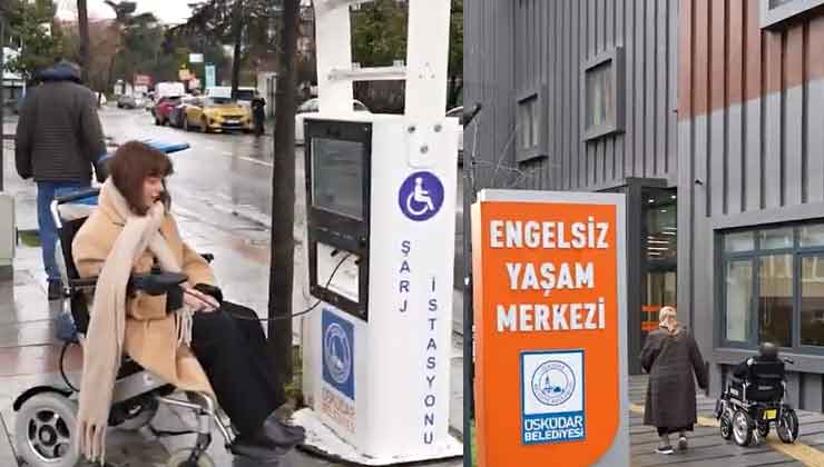 Üsküdar'da Engellilere Özel Şarj İstasyonları