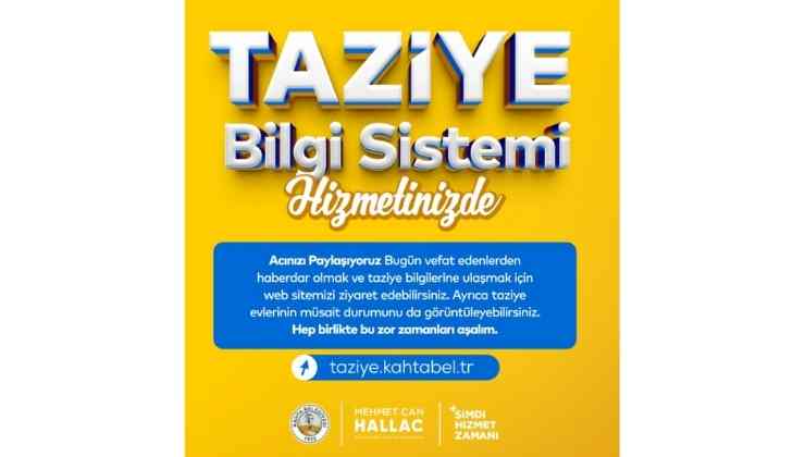 Kahta Belediyesi'nden Taziye Bilgilendirme Hizmeti